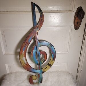 Music Wall Decor Metal Cleft Piano Band Guitar Drums Art Studio